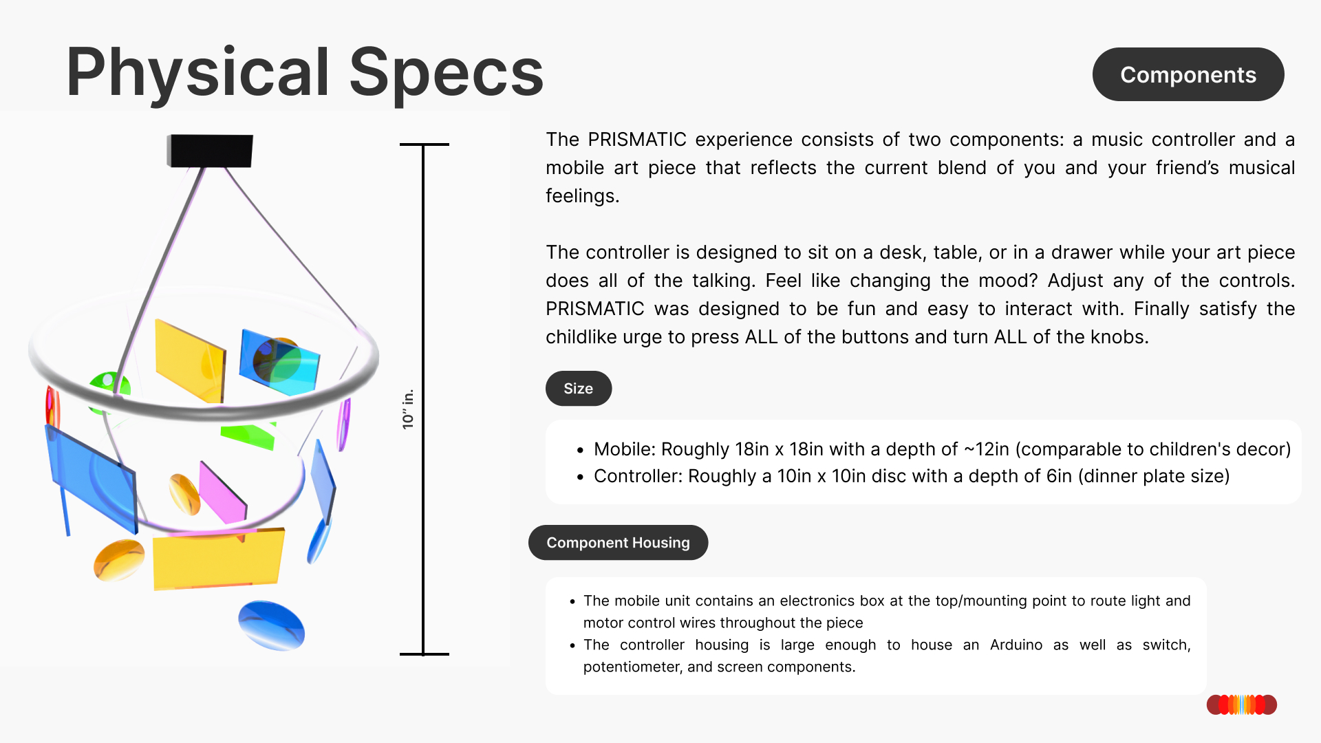 PRISMATIC physical specifications
